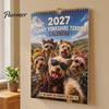 Yorkshire Terrier Dog Planner Terriers 2027 Wall Calendar, Cute 12 Monthly Planner, Thick Family Schedule Chart Paper Spiral Bound Hanging Calendar