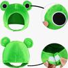 1 Piece Women Frog Prince Plush Hat New Green Animal Frog Headband Halloween Party Costume Prop