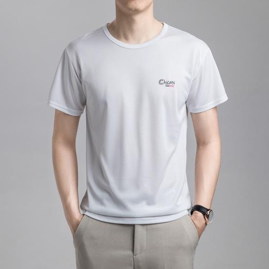 Summer Men T-shirt Mesh Thin Quick-drying Round Neck Short Sleeves O Neck Pure Color Stretchy Sport Daily Wear Top