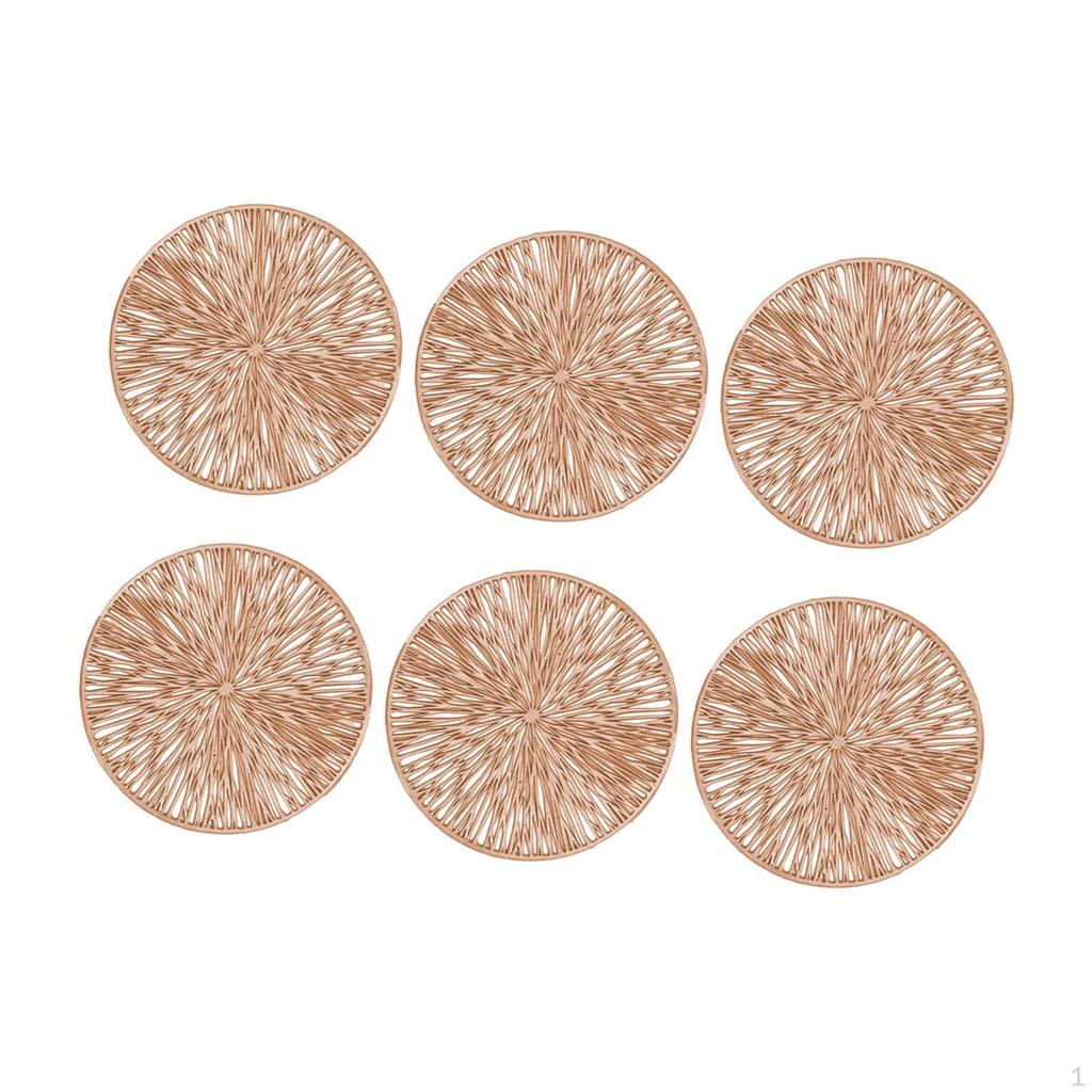 6 Pack 4 Inch Coasters Set for Mugs And Cups Stackable Kitchen Office