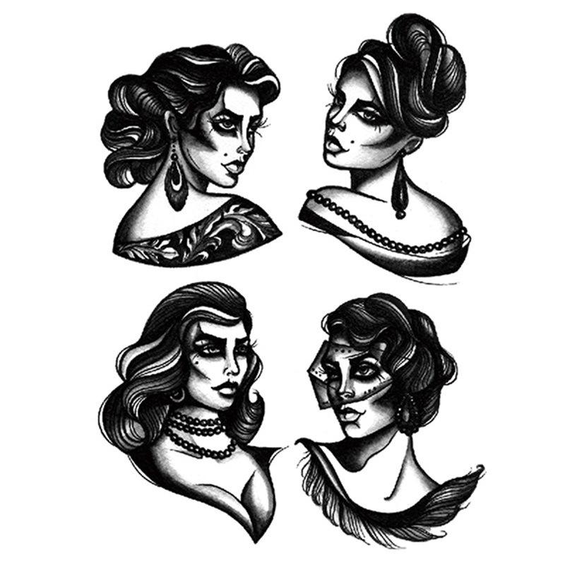 Наклейка на татуировку на руку с цветком, крылья ангела, череп, ветер, набор для переноса на воду, водонепроницаемая наклейка на татуировку