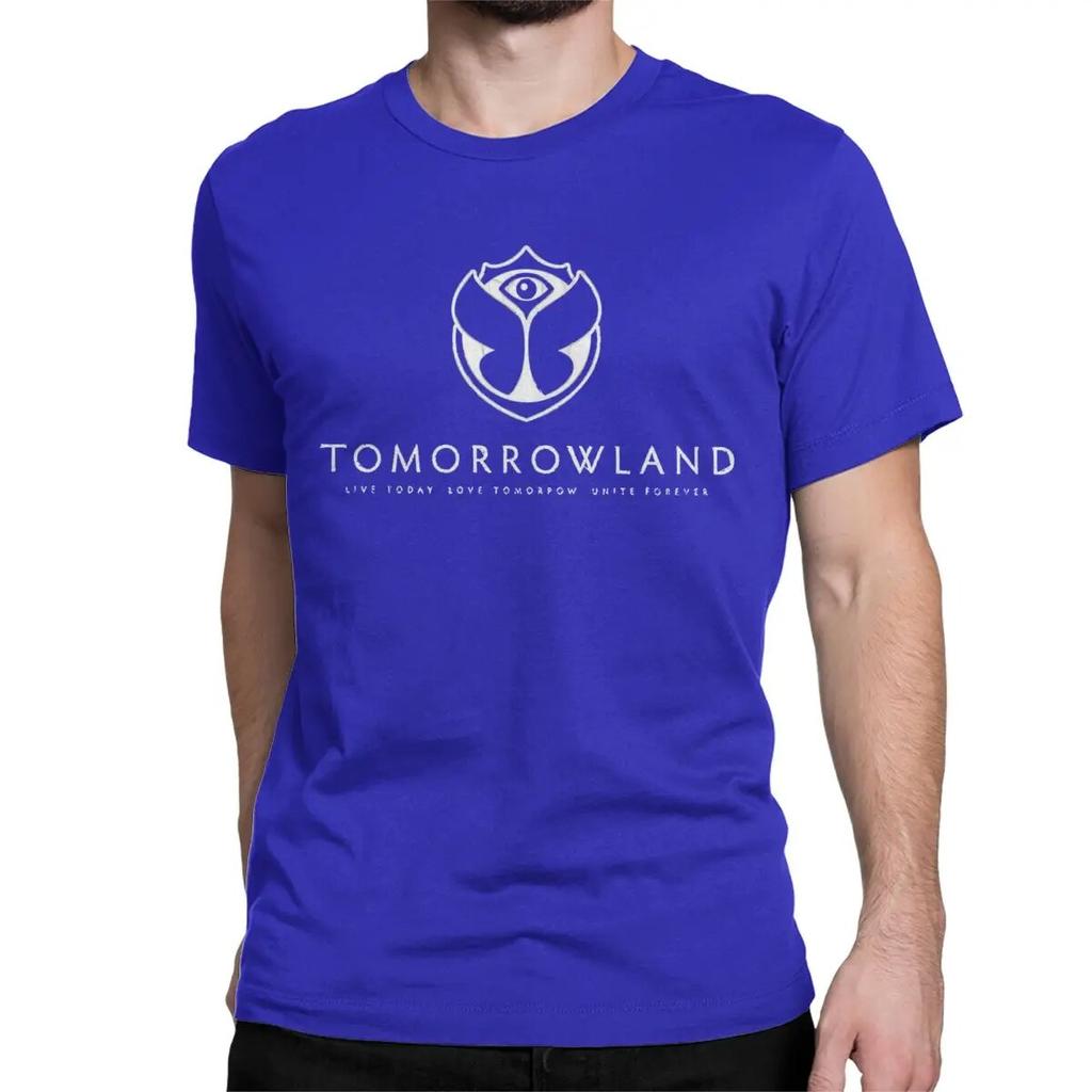 Vintage Tomorrowlands T-Shirt Unisex Women 100% Cotton T Shirts Belgian Electronic Dance Short Sleeve Tee Shirt Big Size Clothes