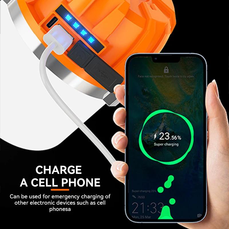 Portable Camping Lights Rechargeable Lamp Led Light Lantern Emergency Bulb High Power Tents Lighting Flashlight Equipment Bulb