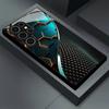 Креативный чехол для телефона из стекла с узором «Соты» для Samsung Galaxy S26 S25 S24 S22 S23 Ultra S21 S20 Plus 5G, матовый, с полным покрытием