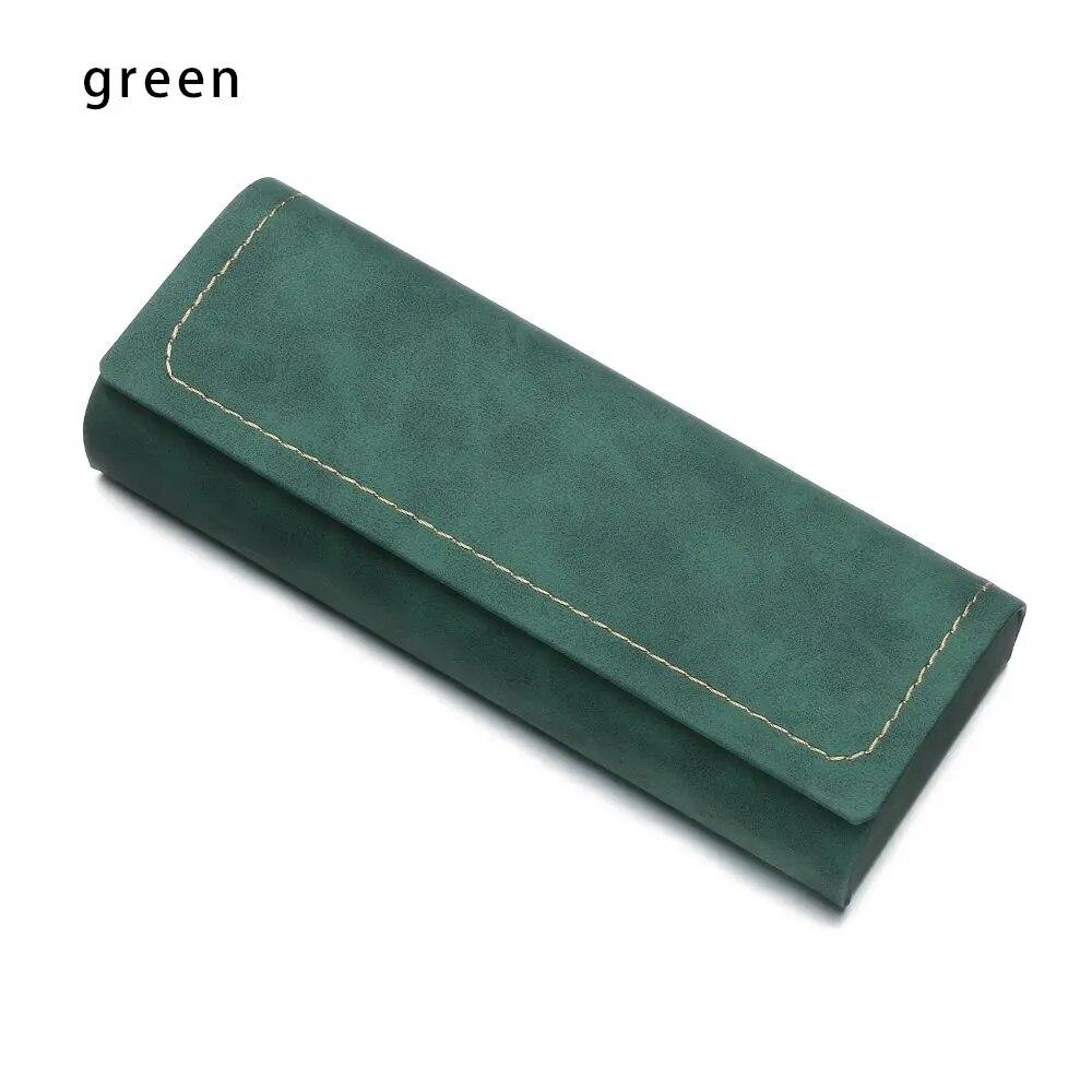 Hot Waterproof Hard Frame Eyeglass Case Leather Glasses Case For Men Women Reading Glasses Box Multicolor Spectacle Cases