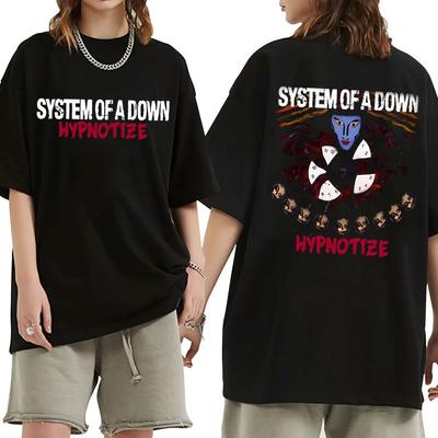 Футболки с графикой Rock Band System of A Down Hypnotize для мужчин и женщин, футболки с альтернативной метал-музыкой, мужская винтажная футболка оверсайз