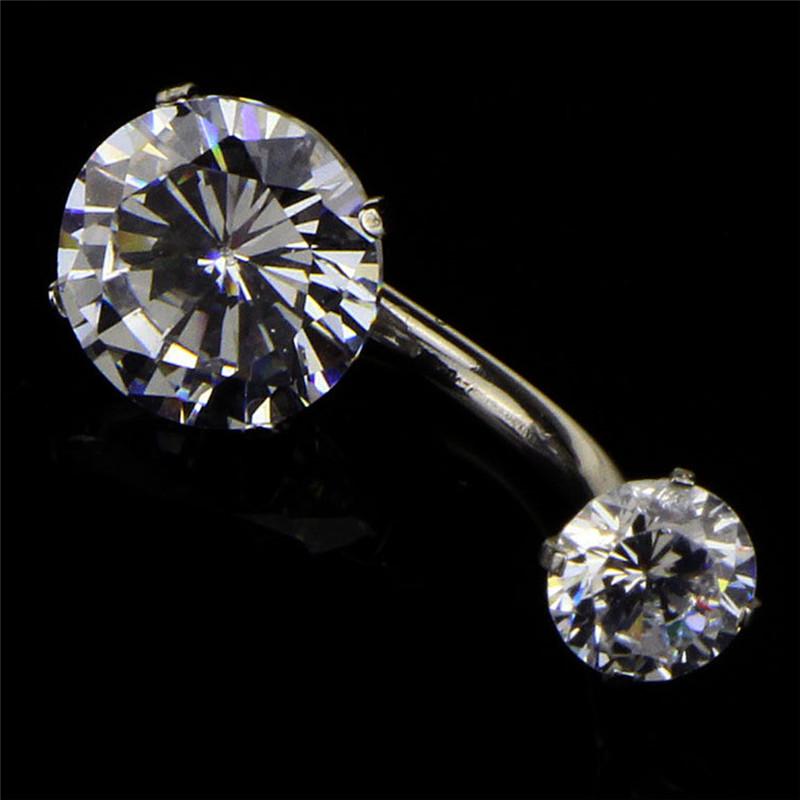 Surgical Steel Navel Rings Crystal Belly Button Ring Bar Piercing Jewelry Beauty