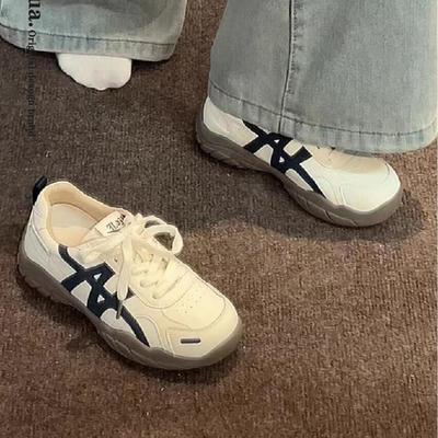 Женские кроссовки для тренировок Forrest Gump на толстой подошве 2025 новая осень универсальные ретро повседневные спортивные кроссовки на мягкой подошве кроссовки для папы