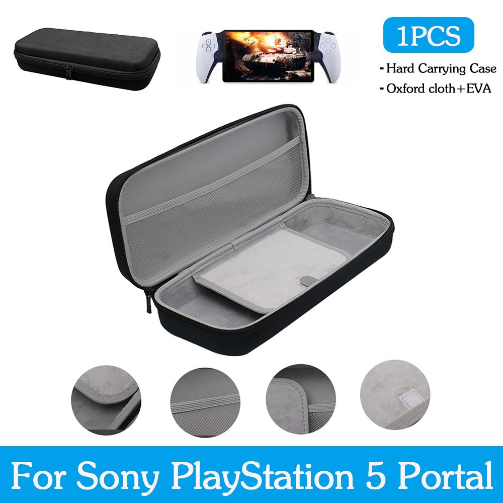 Hard EVA Carrying Case Storage Bag Shockproof Protective Travel Box with Mesh Pocket For PS5 PlayStation Portal Remote Player