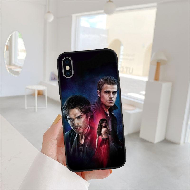 LO91 Дневники вампира Мягкий чехол-накладка для телефона для iPhone SE X XS XR 11 16E 17 Pro Max Air 8 7 6 6s Plus