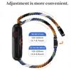 Плетеный нейлоновый ремешок-петля для Apple Watch Ultra2 49мм 9 8 7 45 41мм Металлический магнитный браслет-ремешок для 6 5 4 3 SE 44 40мм
