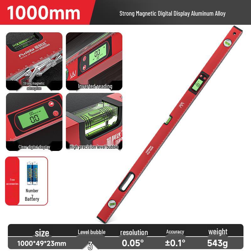 Precision Digital Angle Measuring Level with Strong Magnetic Base