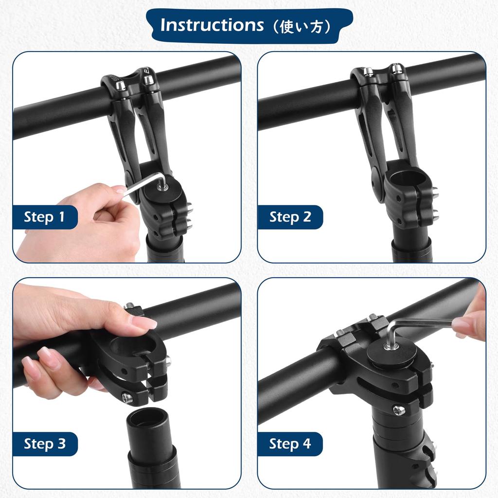 TRIWONDER Bicycle Stem 31.8mm 25.4mm Length 45mm Lightweight Aluminum Handle