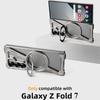 Oatsbasf Алюминиевый Z-кейс для Samsung Galaxy Z Fold 7 с 360° Вращающейся Магнитной Подставкой Безрамочная Крышка для Телефона Ударопрочный Бампер