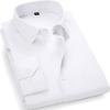 Large Size Men 'S Business Casual Long Sleeved Shirt White Blue Black Smart Male Social Dress Shirt 