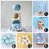 Blue Pink Hot Air Balloon Cake Topper Gender Reveal Party Cake Decoration Kids Boy Girls Birthday Party Supplies Baby Shower