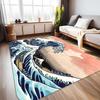 Japan The Great Wave Kanagawa Room Mats Anti-slip Absorb Water Long Strip Cushion Bedroon Mat Household Carpets Home Decoration