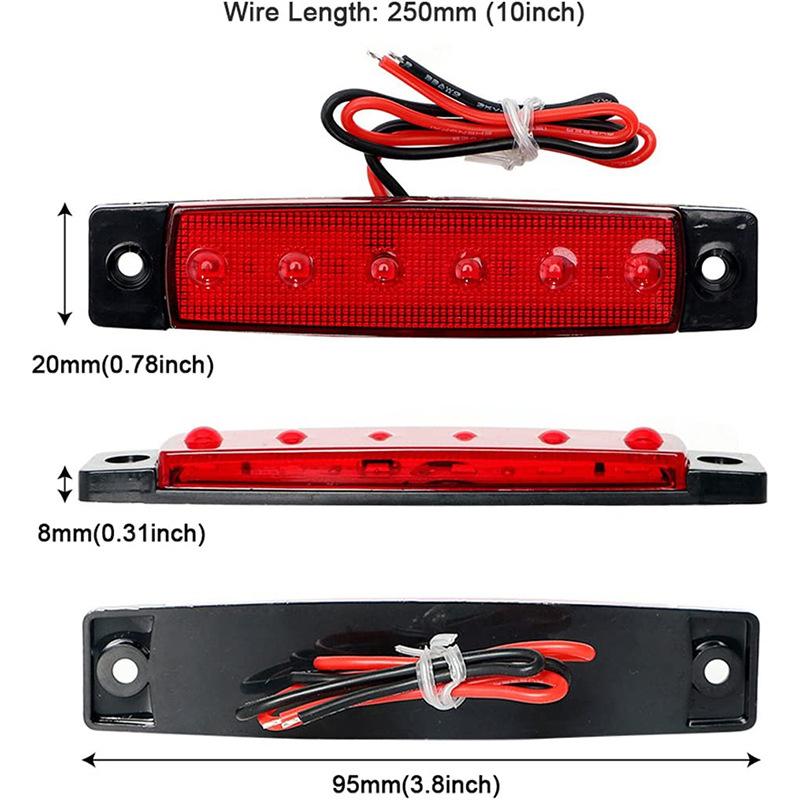 10 шт. Автомобильный наружный свет 12 В / 24 В светодиодный красный белый желтый синий зеленый светодиодный автомобильный автобус грузовик габаритный свет низкий светодиодный сигнальный фонарь для прицепа