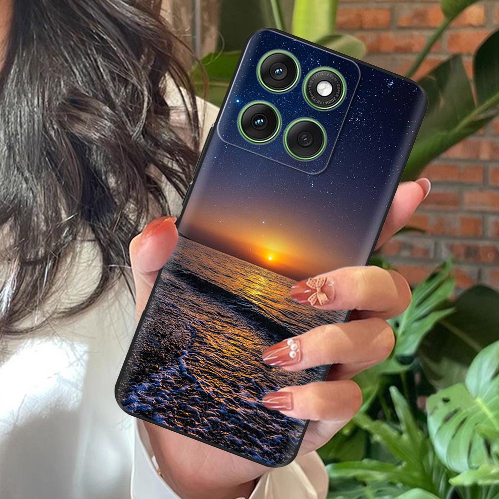 Чехол для Motorola Moto Edge 60 Мягкий ТПУ Силиконовый Черный Чехол для Moto Edge 60s edge60 Pro Роскошный Цветочный Защитный Чехол Сумки