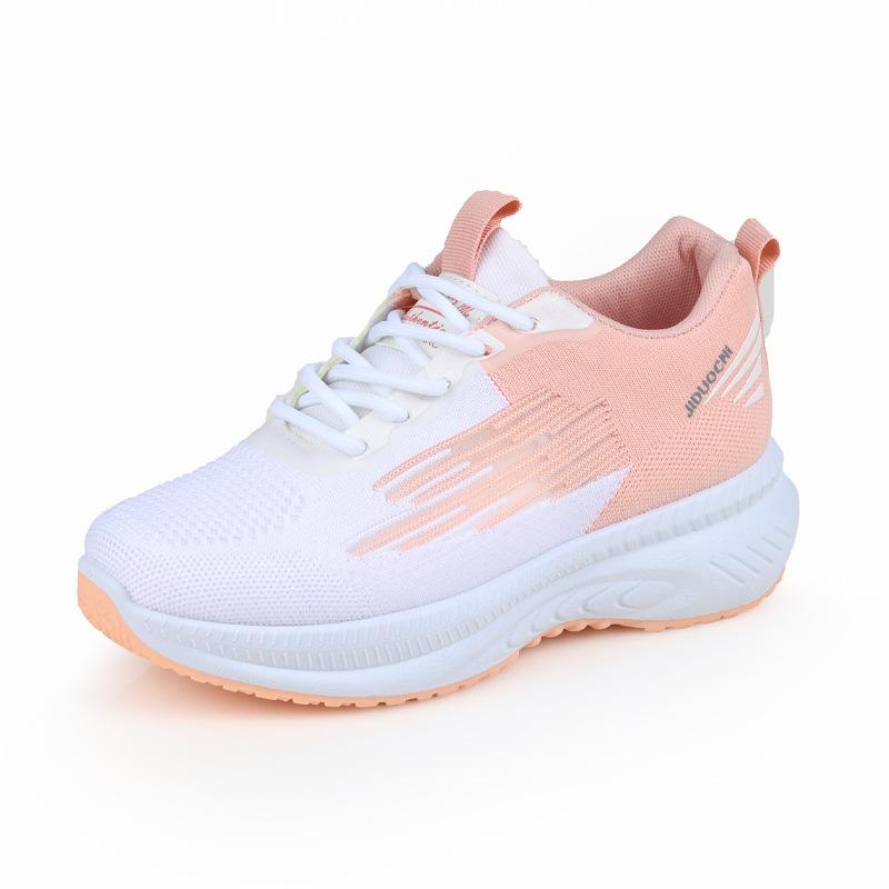 2024 New Running Shoes Women's Comfortable Soft Sole Lightweight Mesh Breathable Leisure Sports Women's Shoes Shallow Mouth