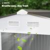 Garden Storage Shed Metal Outdoor Storage Shed House With Foundation Kit Ventilation Doors 9 X 6FT Silver
