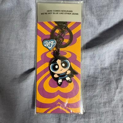 NEW JEANS MJ Minji Powerpuff Girls Metal Keyring (Simple Plastic Packaging Opened)
