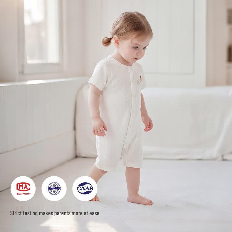 Guaiqixiong Lightweight Breathable Baby Short-Sleeve Romper