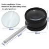 35x Handheld Magnifying Glass Optical Lens With Metal Handle High Magnification Loupe Reading Jewelry Stamps Magnifiers