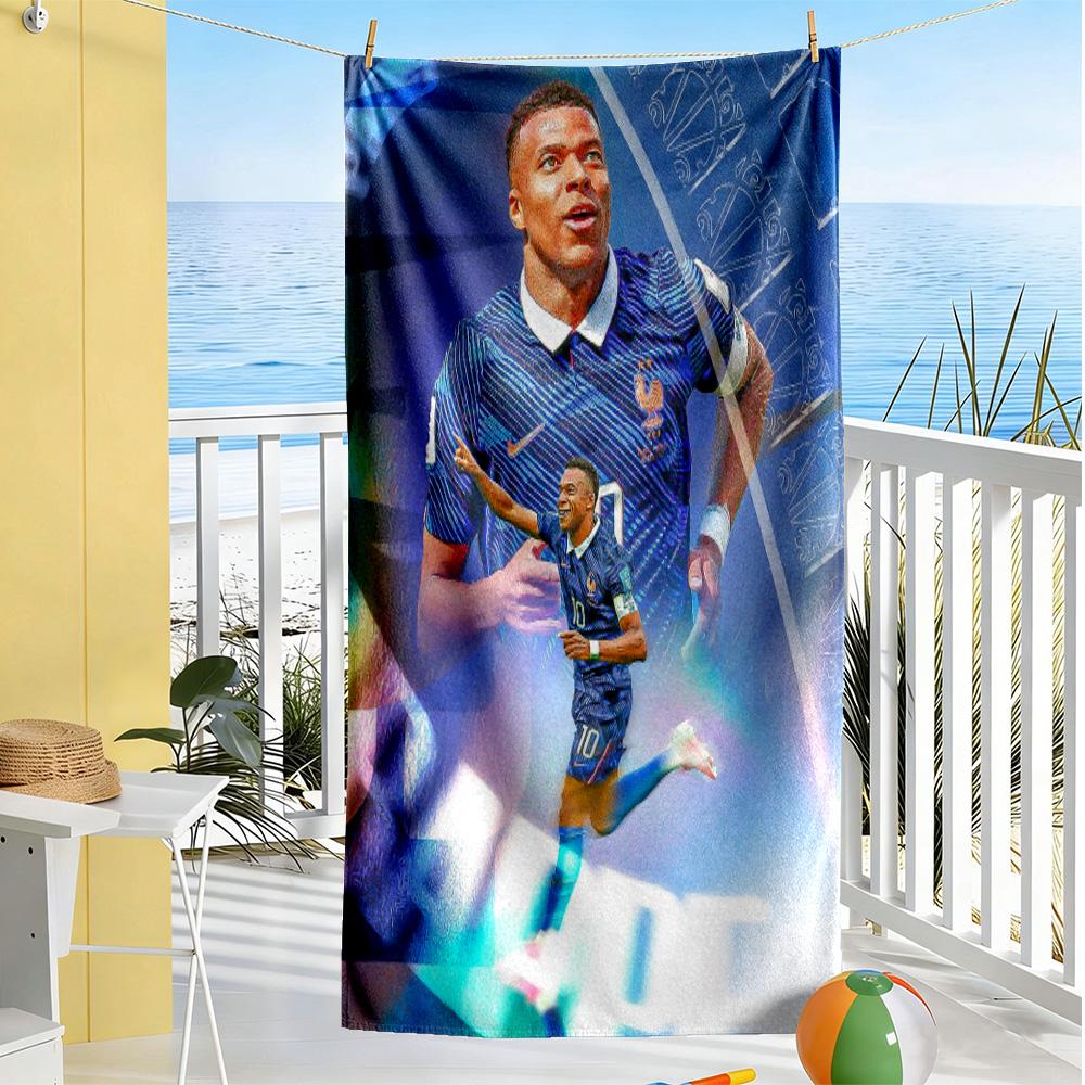 Star Player Kylian Mbappé Beach Towel Super Soft Absorbent Comfortable Lightweight