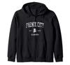 Phenix City Alabama AL Vintage Athletic Sport Design Zip Hoodie