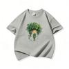 Kids Cotton T Shirt Green Ivy Boy Print Crew Neck Short Sleeve Tee Casual Breathable Boys Girls Summer Tops