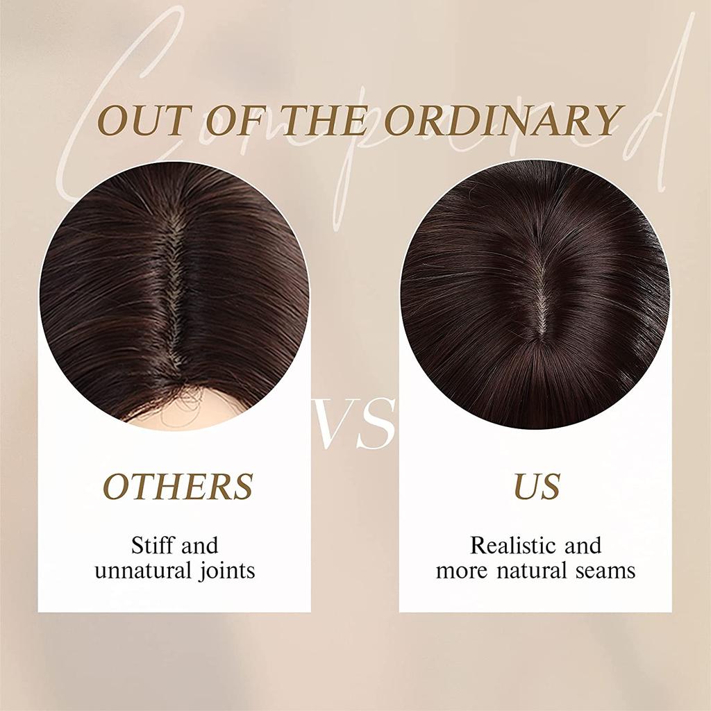 Synthetic Wigs Long Medium Straight Wig with Bangs Brown Wig for Woman Daily Usage Party Cosplay Heat Resistant Fiber