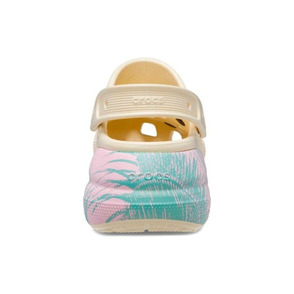 Crocs Classic Crush Весенние каникулы ЭВА Нескользящие Прочные Удобные Повседневные Дышащие Сабо Унисекс сабо Светло-желтый 208405-1FR