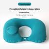 Портативная надувная дорожная подушка для шеи U-образной формы с надуванием нажатием