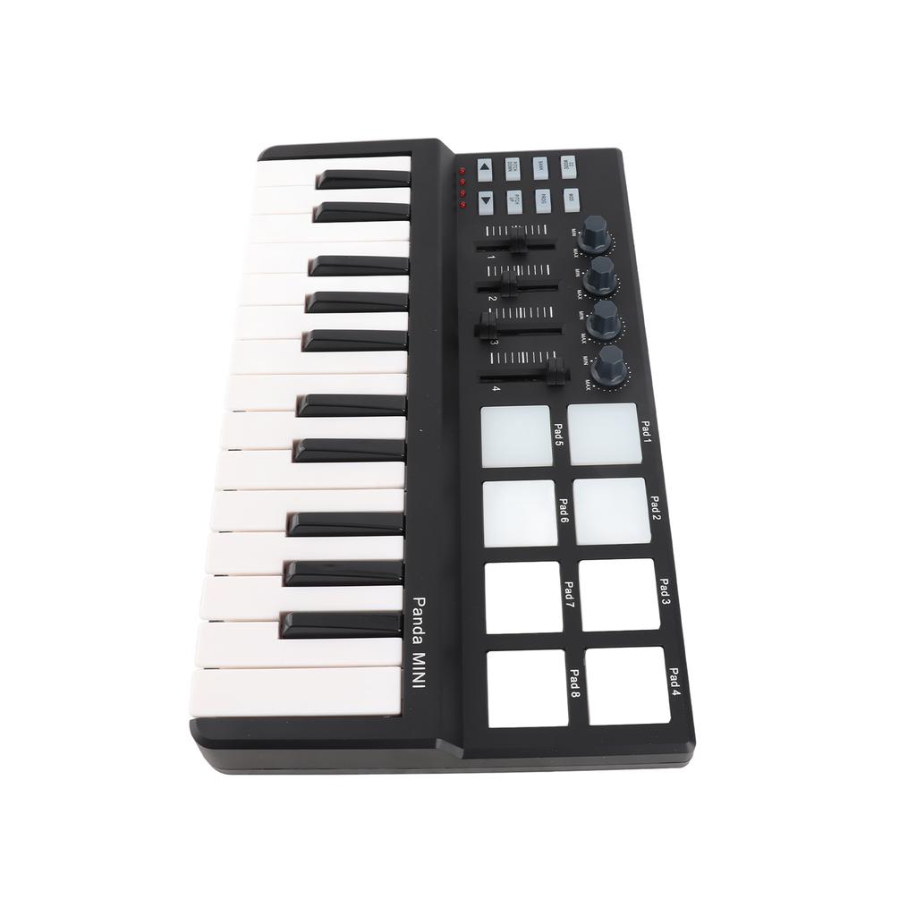 25-клавишная ультрапортативная USB MIDI-клавиатура с 8 цветными подсвечивающимися триггерными пэдами