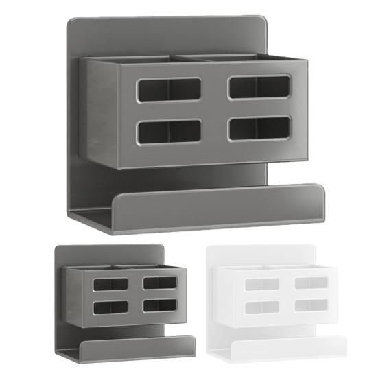 Полка для хранения в ванной комнате, настенная, без перфоратора, водонепроницаемый дренаж, большая несущая способность, расческа для зубных щеток, косметический фен, стойка-органайзер