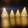 2pcs LED Lighting Christmas Tree Crystal  Lamp Atmosphere Night Light Electronic Candle Lamp  Home