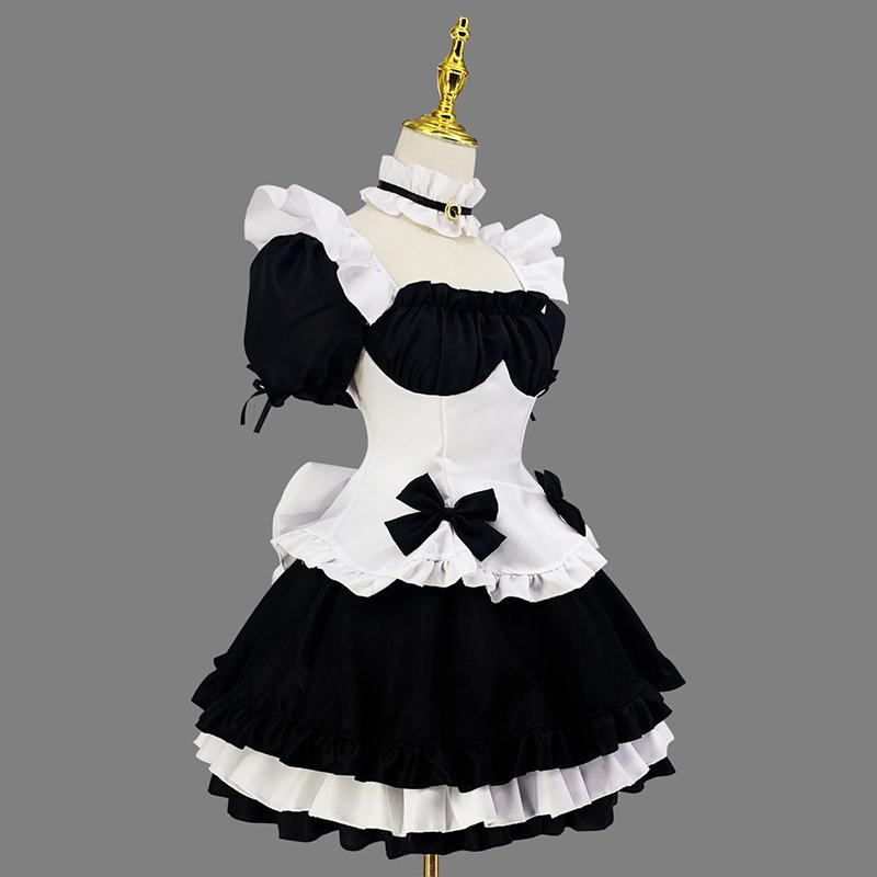 Gaming Costume Cosplay Miracle Nikki Black and White Chocolate Maid Outfit Lolita Princess Dress