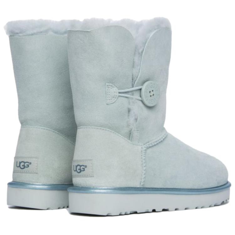 UGG Bailey Button Простая Мода Удобные Универсальные Снежные Ботинки Ботинки Унисекс Зеленый 1019033-IRG