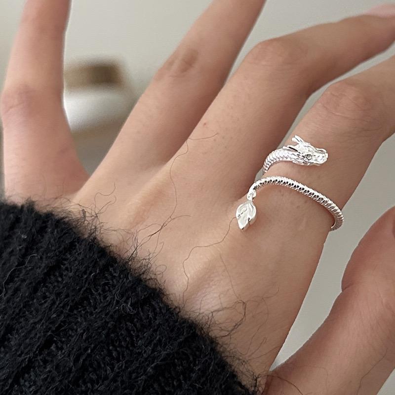 Xiaomi BF CLUB 925 Sterling Rings for Women Fashion Geometric Handmade Irregular Dragon Ring Party Christmas Gift