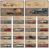 FJ Decor SUV Sedan Red Sports Car Metal Poster Beetle Retro Vintage Tin Signs Auto Club Garage Wall Art Decor