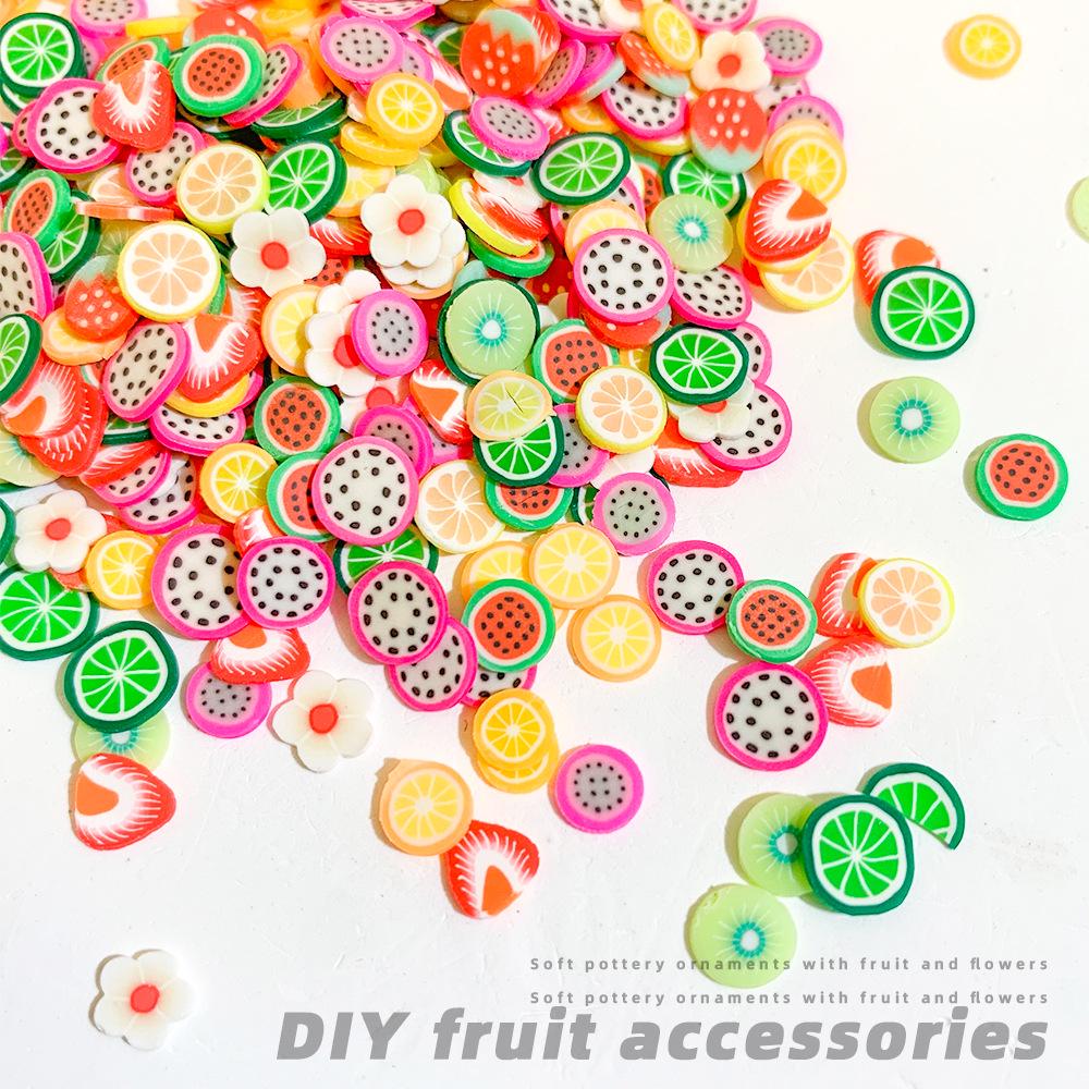 Фруктовые полимерные глиняные slices для DIY-украшений, чехлов для телефонов, заколок для волос и декоративных поделок - Набор ручной работы