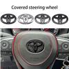 3D ABS Накладка на руль Логотип Значок Наклейка для Corolla Camry RAV4 Yaris CHR Auris Avensis Prius Verso Аксессуар