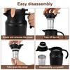 1000 ML Thermal Pot Large Capacity Insulated Water Pitcher 316 Stainless Steel Thermal Coffee Carafe with Detachable Tea Pots