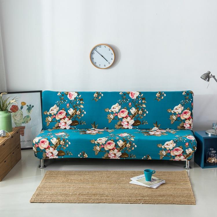 Full Coverage Elastic Sofa Bed Cover, Armless Sofa Cover, Cross-border Sofa Bed Dust Cover