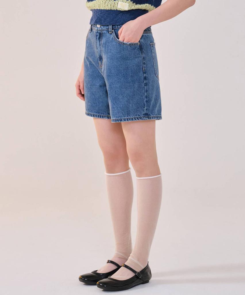 COVERNAT WOMAN Denim Shorts Blue