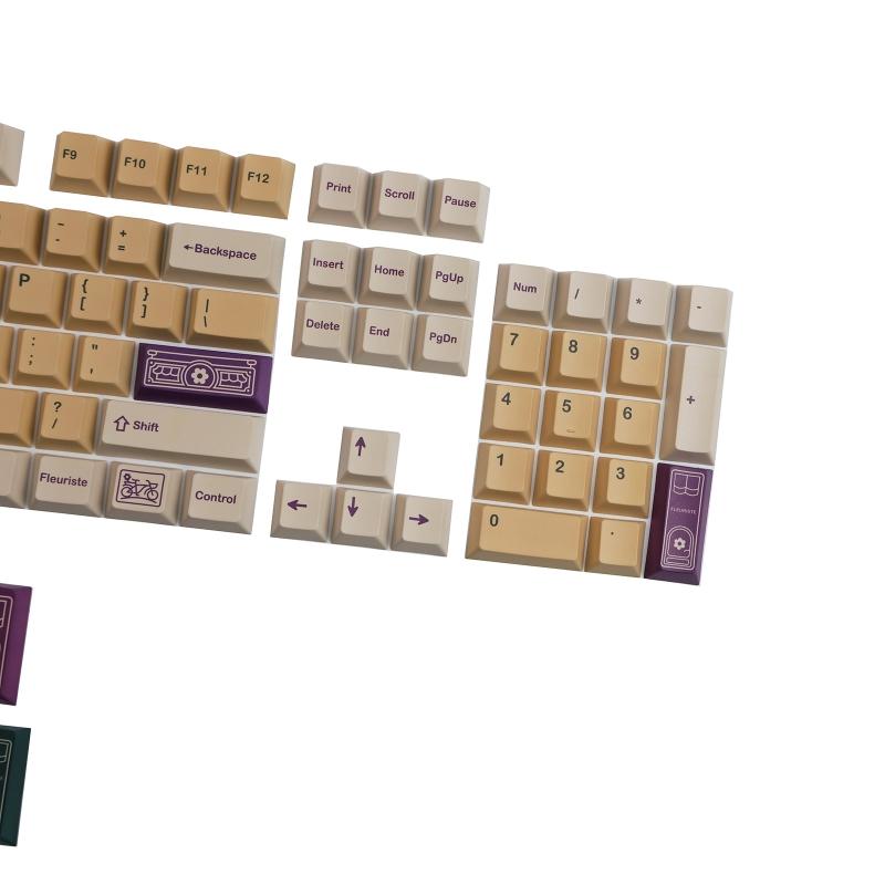 143 клавиши Florist Keycaps Profile PBT Dye Sublimation Mechanical Keyboard Keycap для MX h 61/68/87/98/104