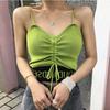 Summer New Style Letter Drawstring Knitted Short Top Sexy Bottoming Shirt Camisole Vest Inner Wear
