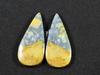 27Cts. Natural Maligano Jasper (13mm X 30mm Each) Pear Cabochon Match Pair SK-2807