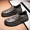 Мужская повседневная кожаная обувь на плоской подошве на весну и осень